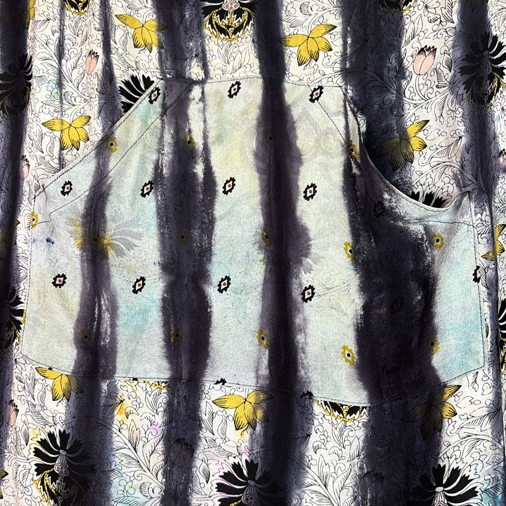 Elegant Gray and Yellow Maxi Dress - Picture 6 of 12